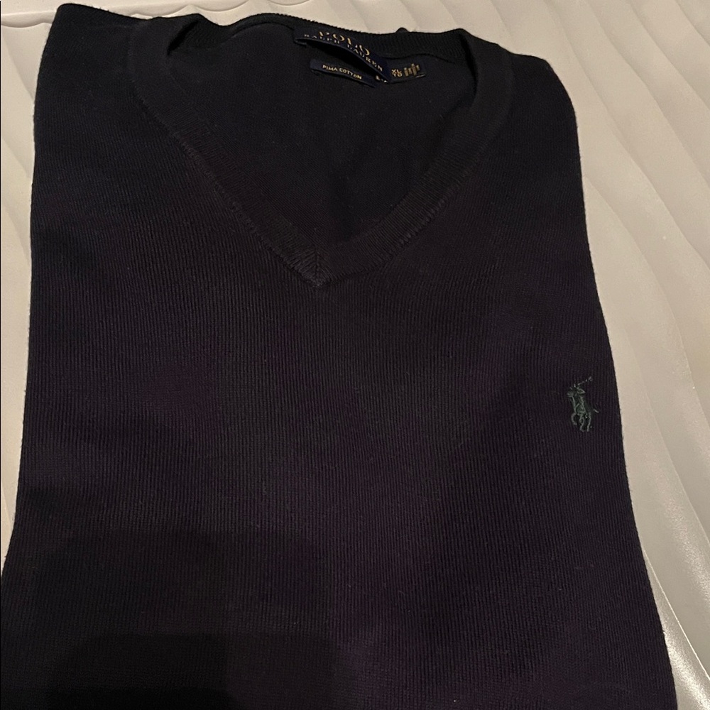 Polo by Ralph Lauren Men's Navy V-Neck Sweater